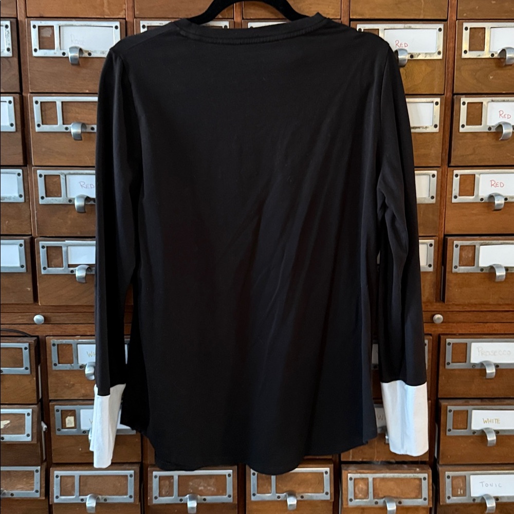 Universal Standard Rhine Color Block Cuff Long Sleeve T-Shirt - Picture 6 of 8